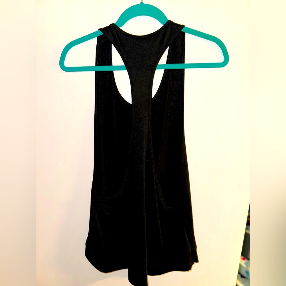 2/$10 Lulus Oversized Racerback Halter black, loose fitting tunic length size S
